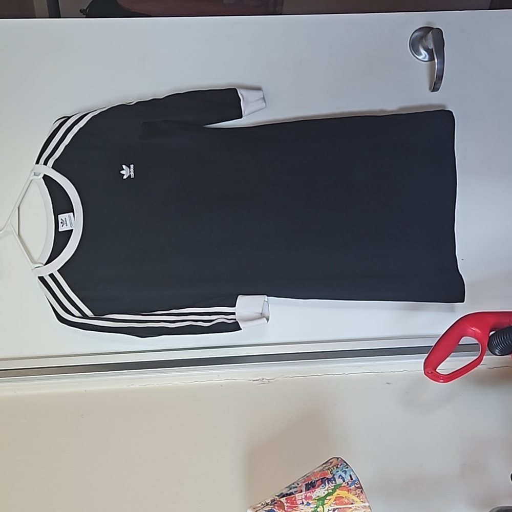 Adidas Originals Women’s XS Black White Cotton Blend Mini Dress